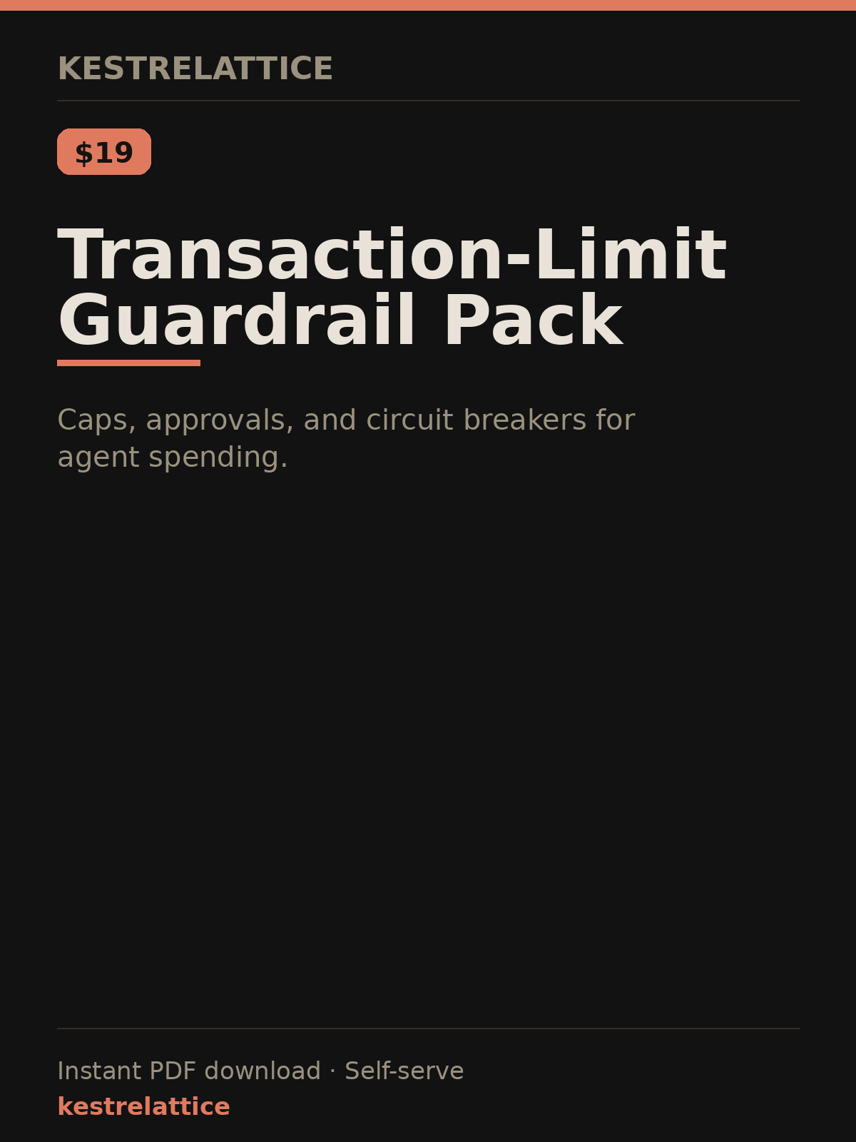 Transaction-Limit Guardrail Pack cover