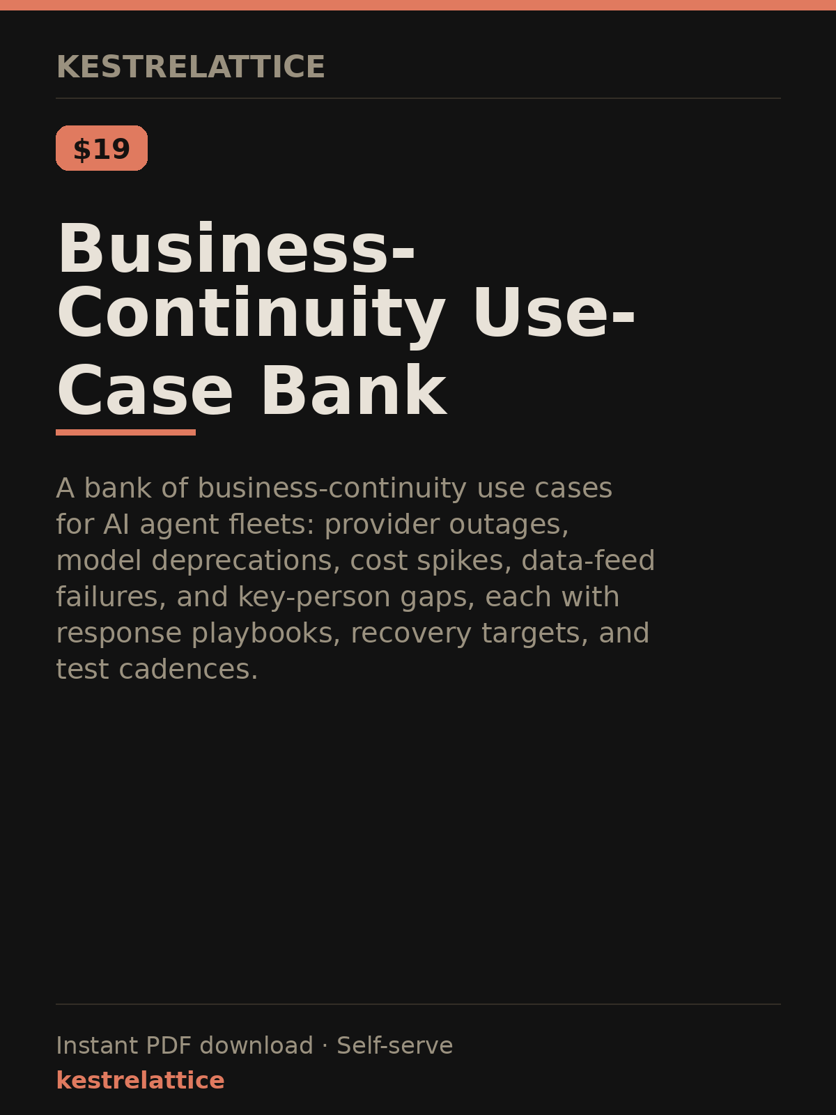 Business-Continuity Use-Case Bank cover
