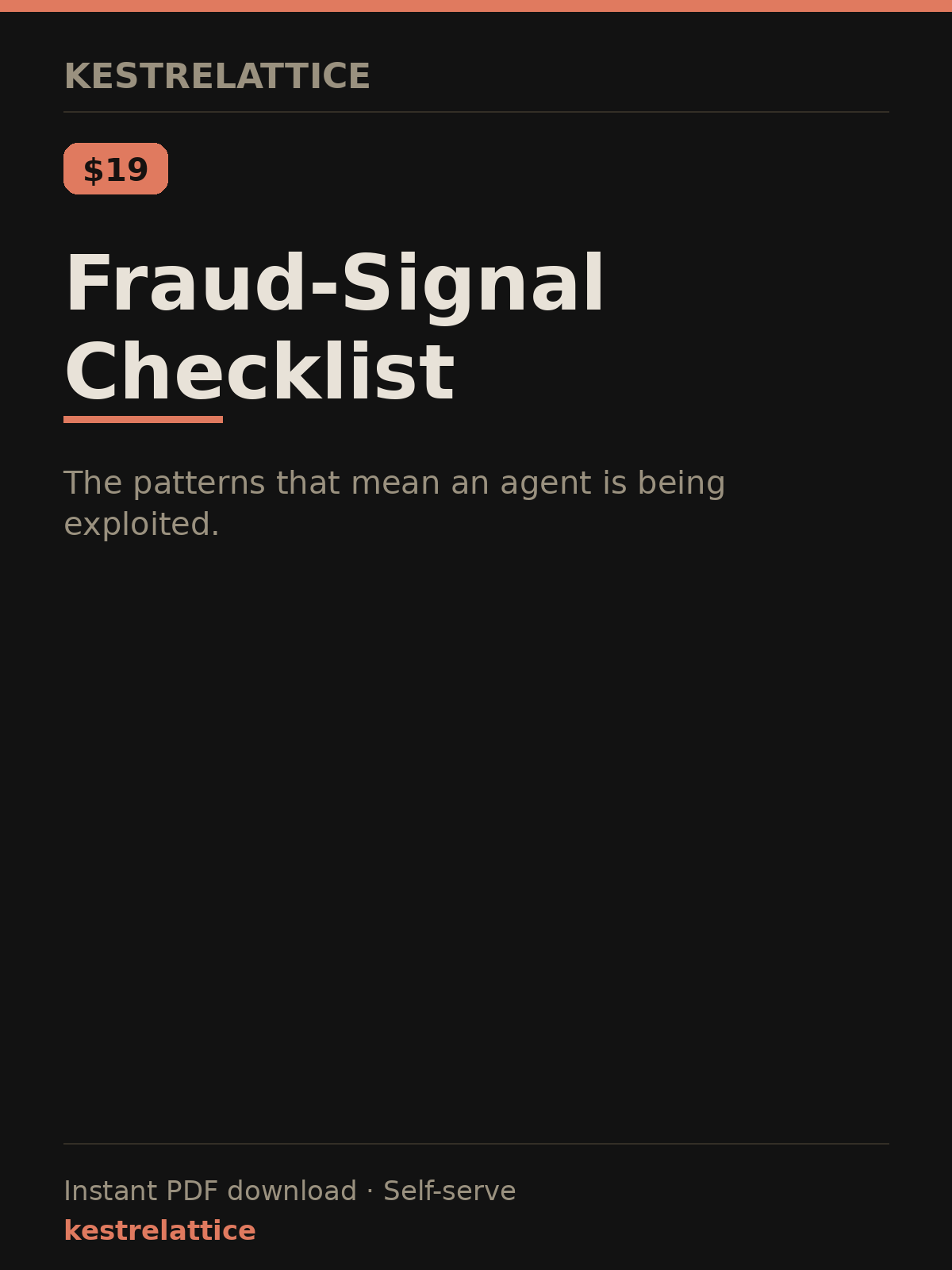 Fraud-Signal Checklist cover