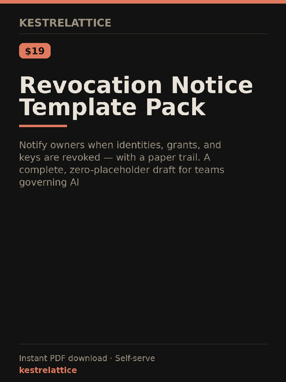 Revocation Notice Template Pack cover