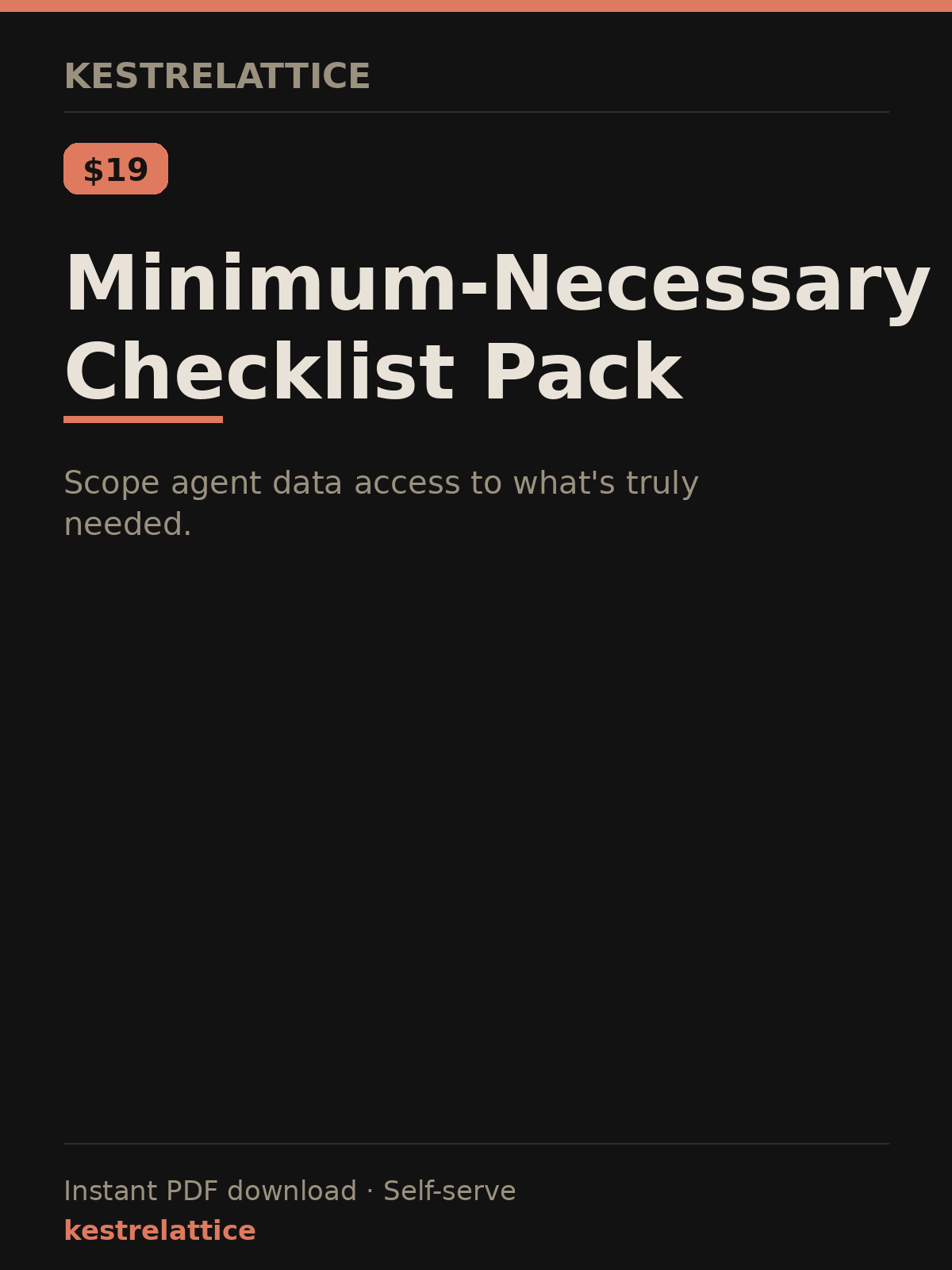 Minimum-Necessary Checklist Pack cover