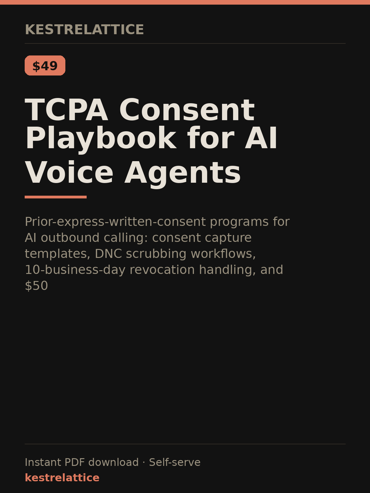 TCPA Consent Playbook for AI Voice Agents cover