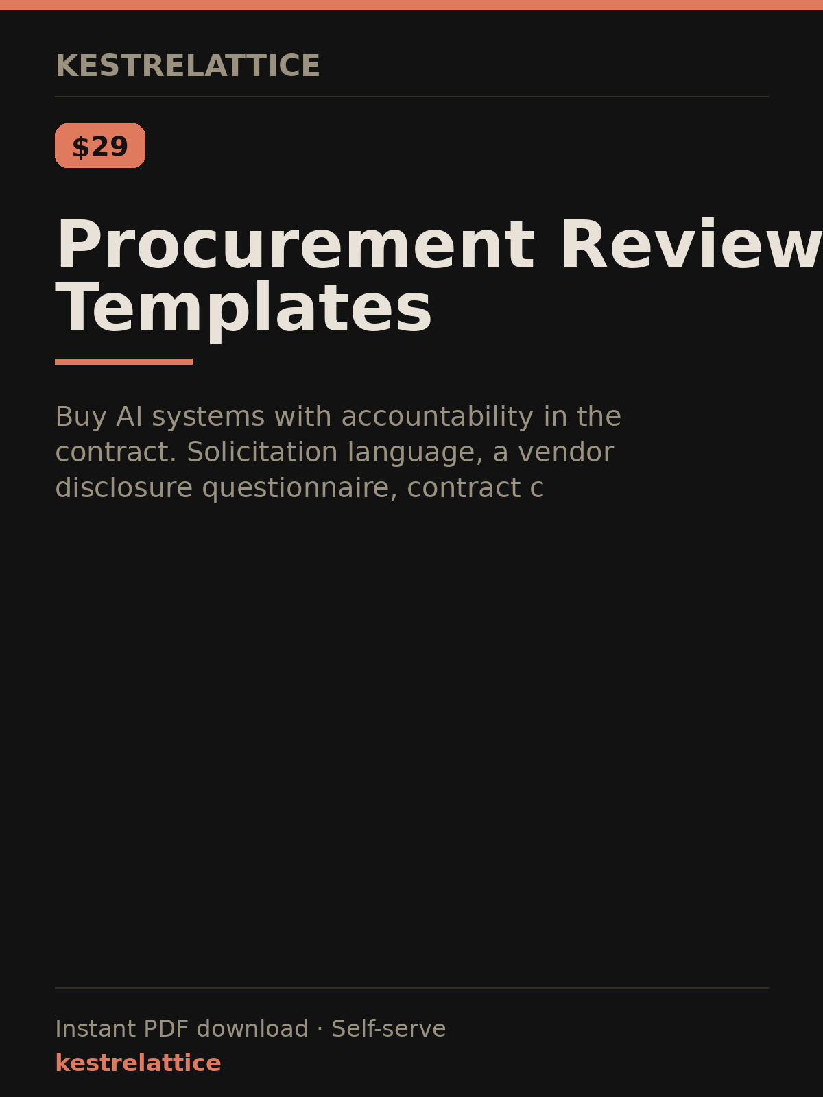 Procurement Review Templates cover
