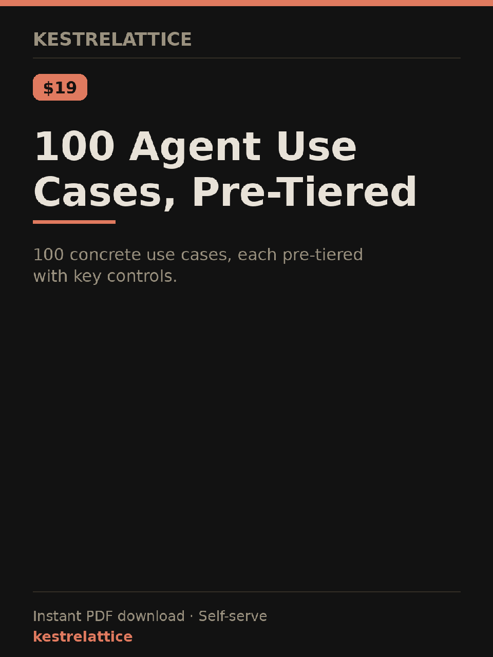 100 Agent Use Cases, Pre-Tiered cover