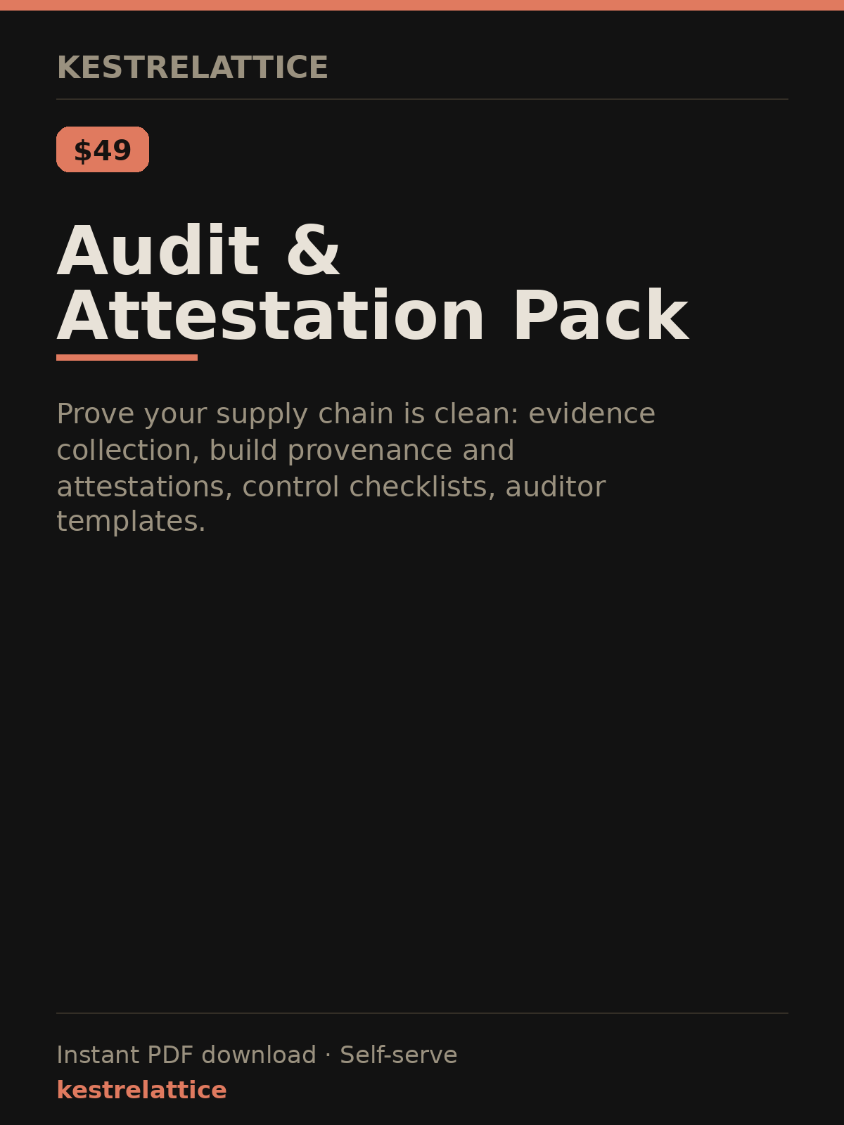 Audit & Attestation Pack cover