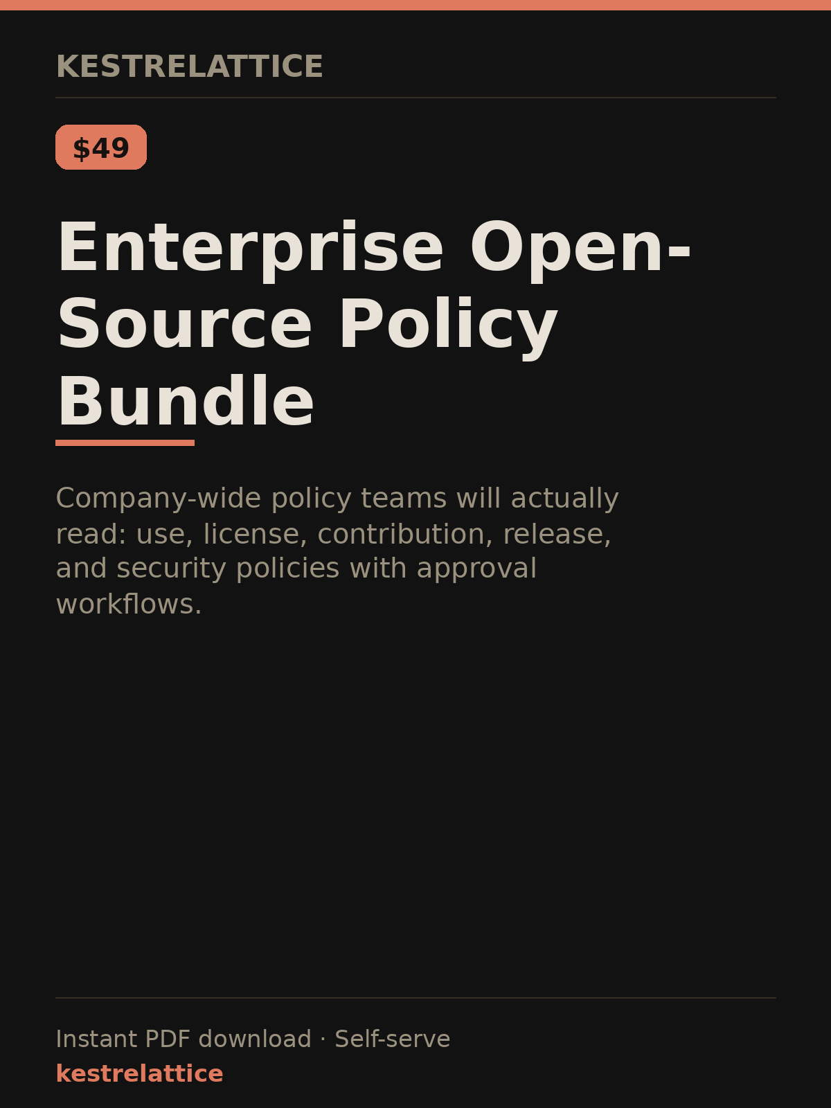 Enterprise Open-Source Policy Bundle cover