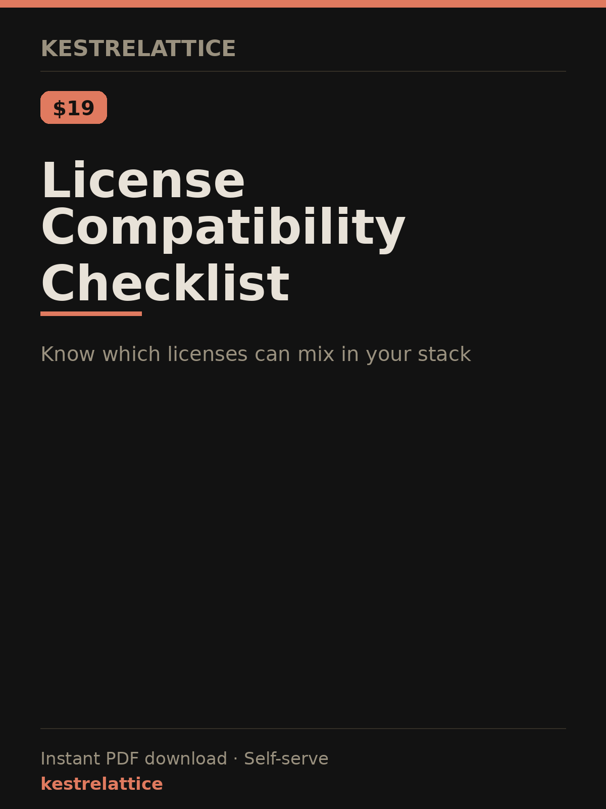 License Compatibility Checklist cover
