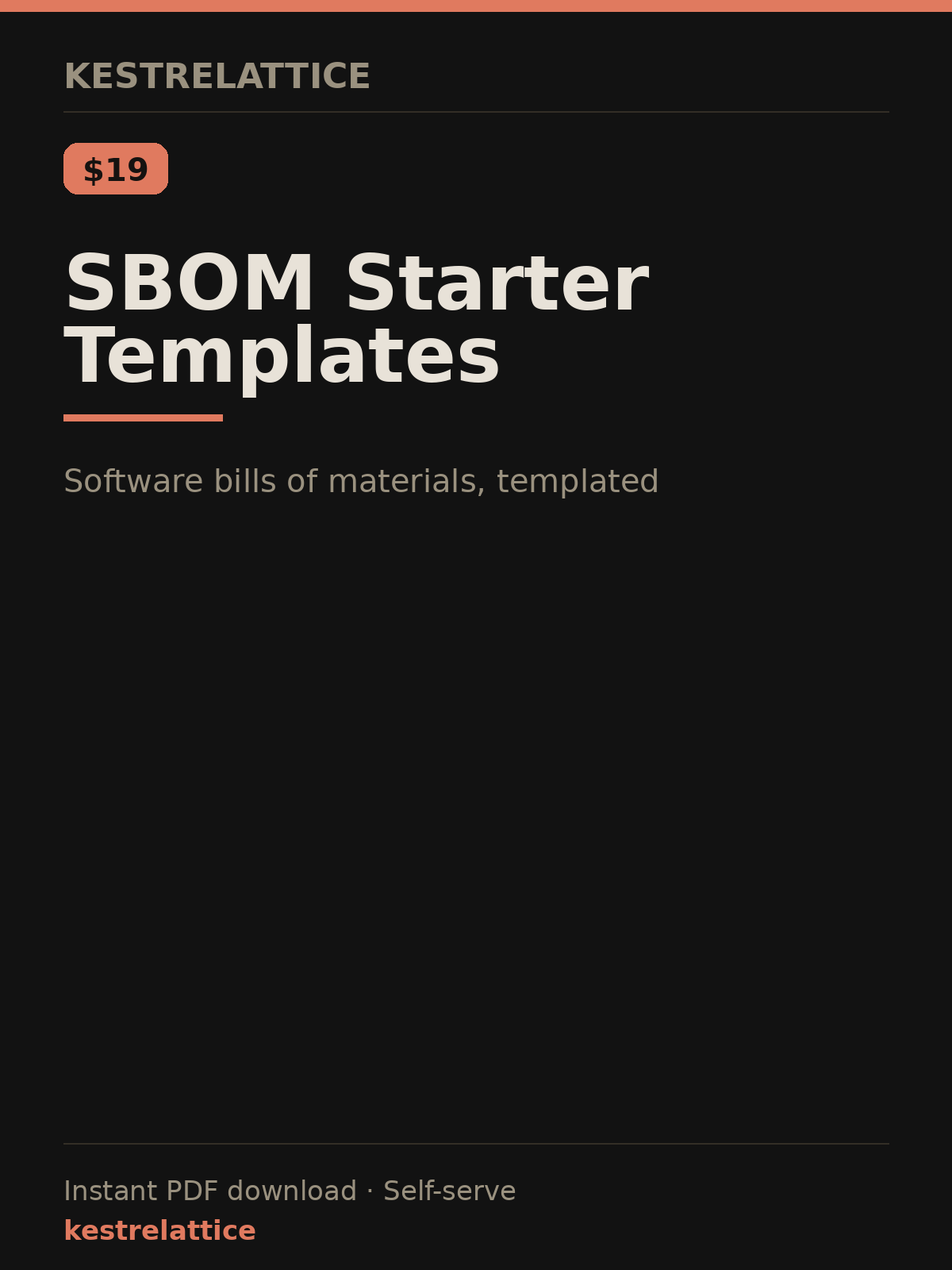 SBOM Starter Templates cover