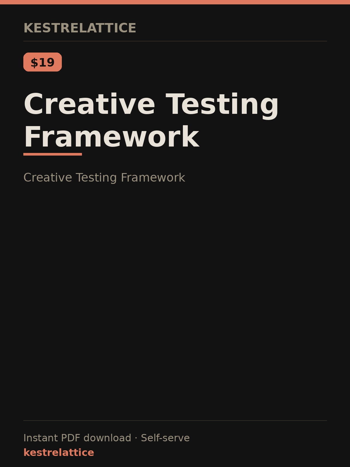 Creative Testing Framework cover