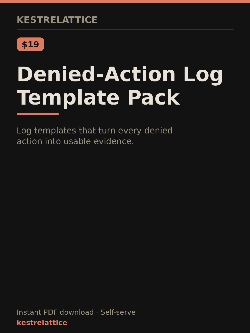 Denied-Action Log Template Pack cover