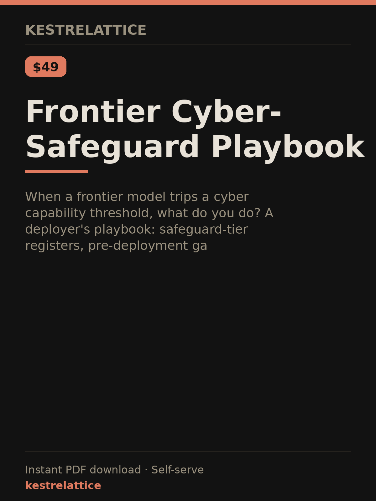 Frontier Cyber-Safeguard Playbook cover