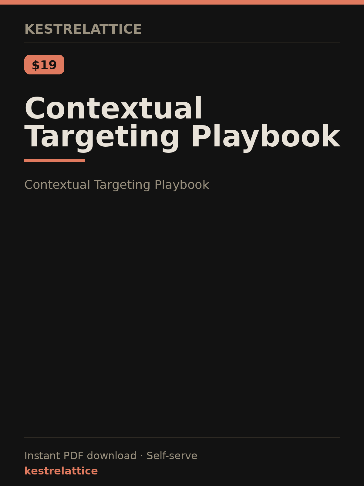 Contextual Targeting Playbook cover