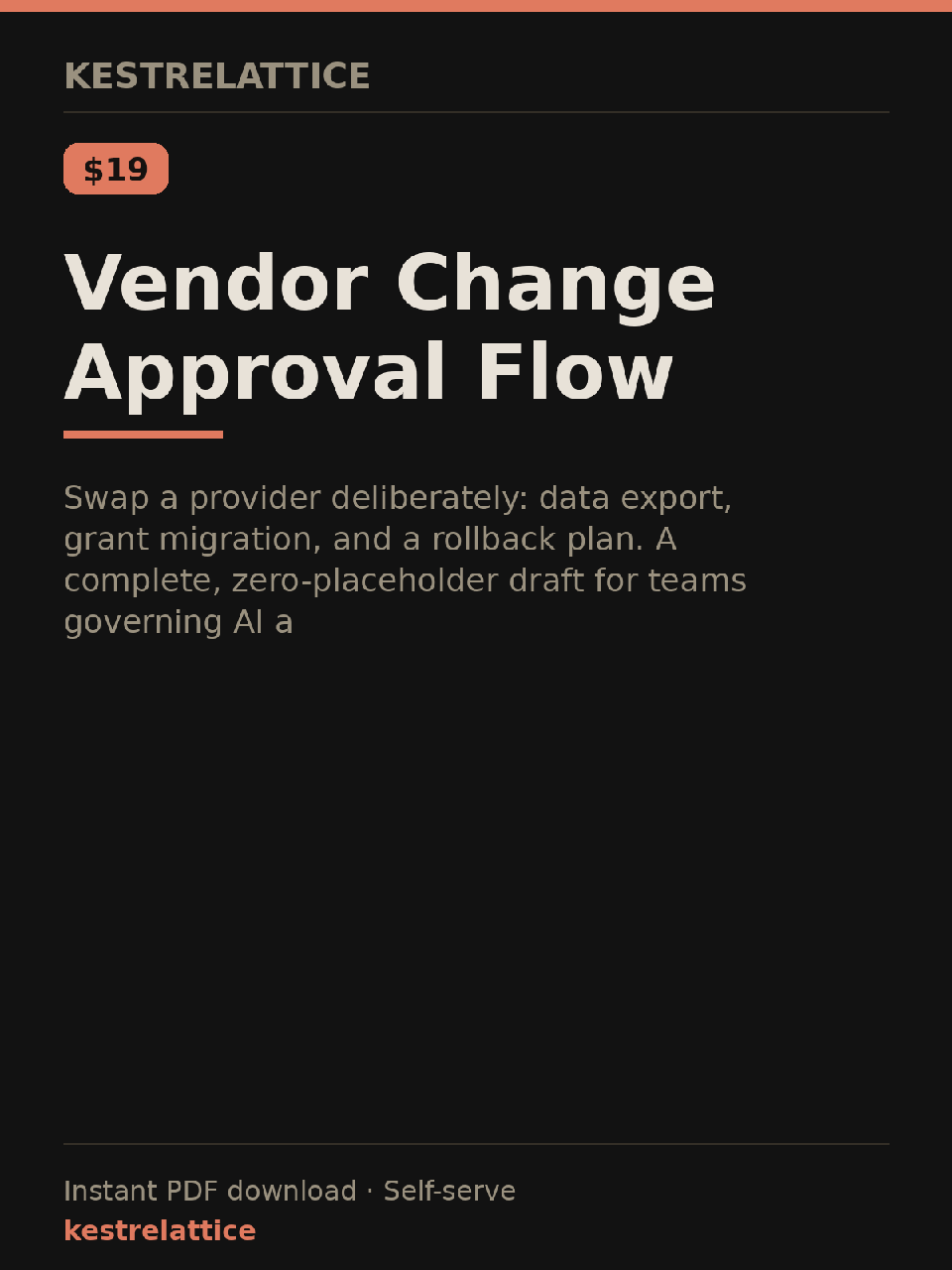 Vendor Change Approval Flow cover