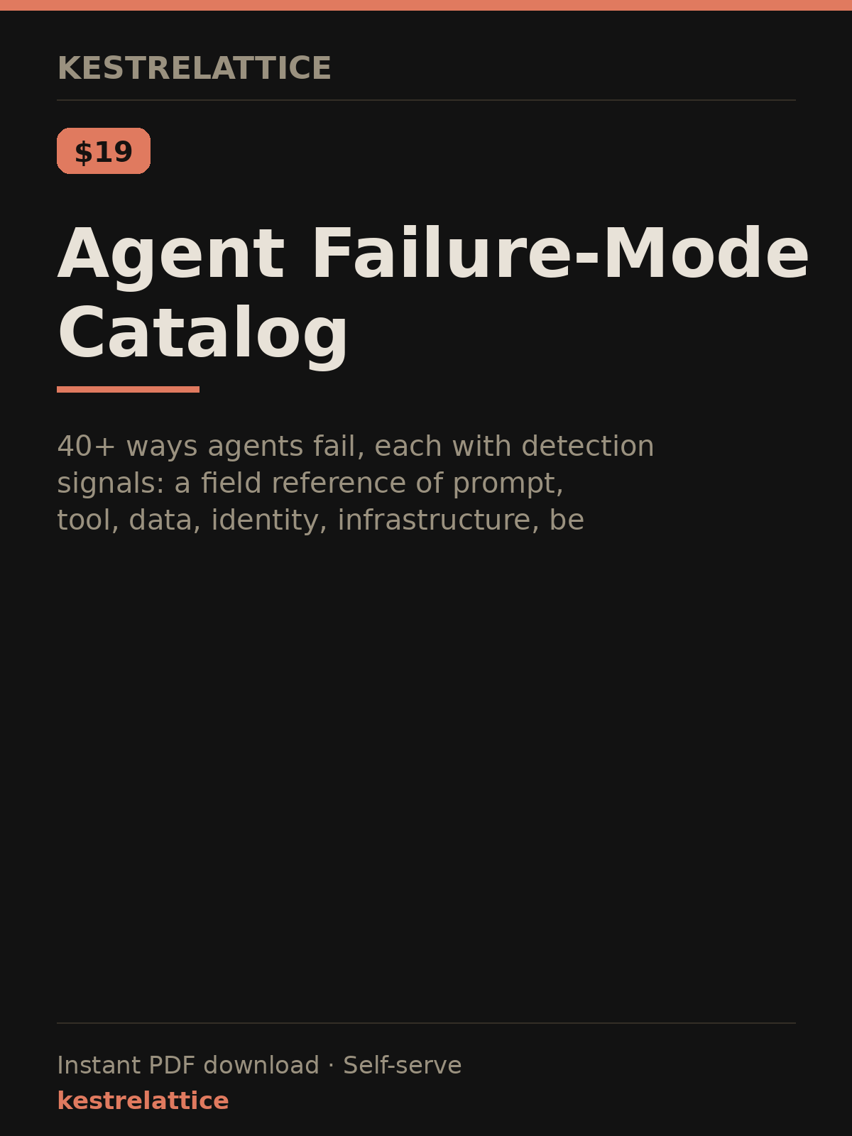 Agent Failure-Mode Catalog cover