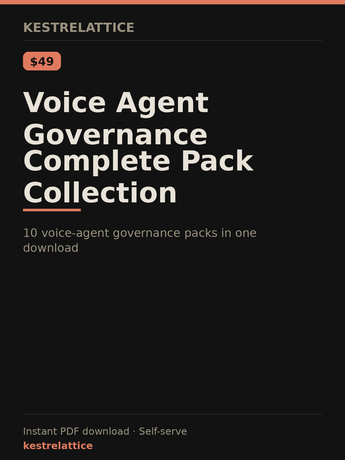 Voice Agent Governance Complete Pack Collection cover