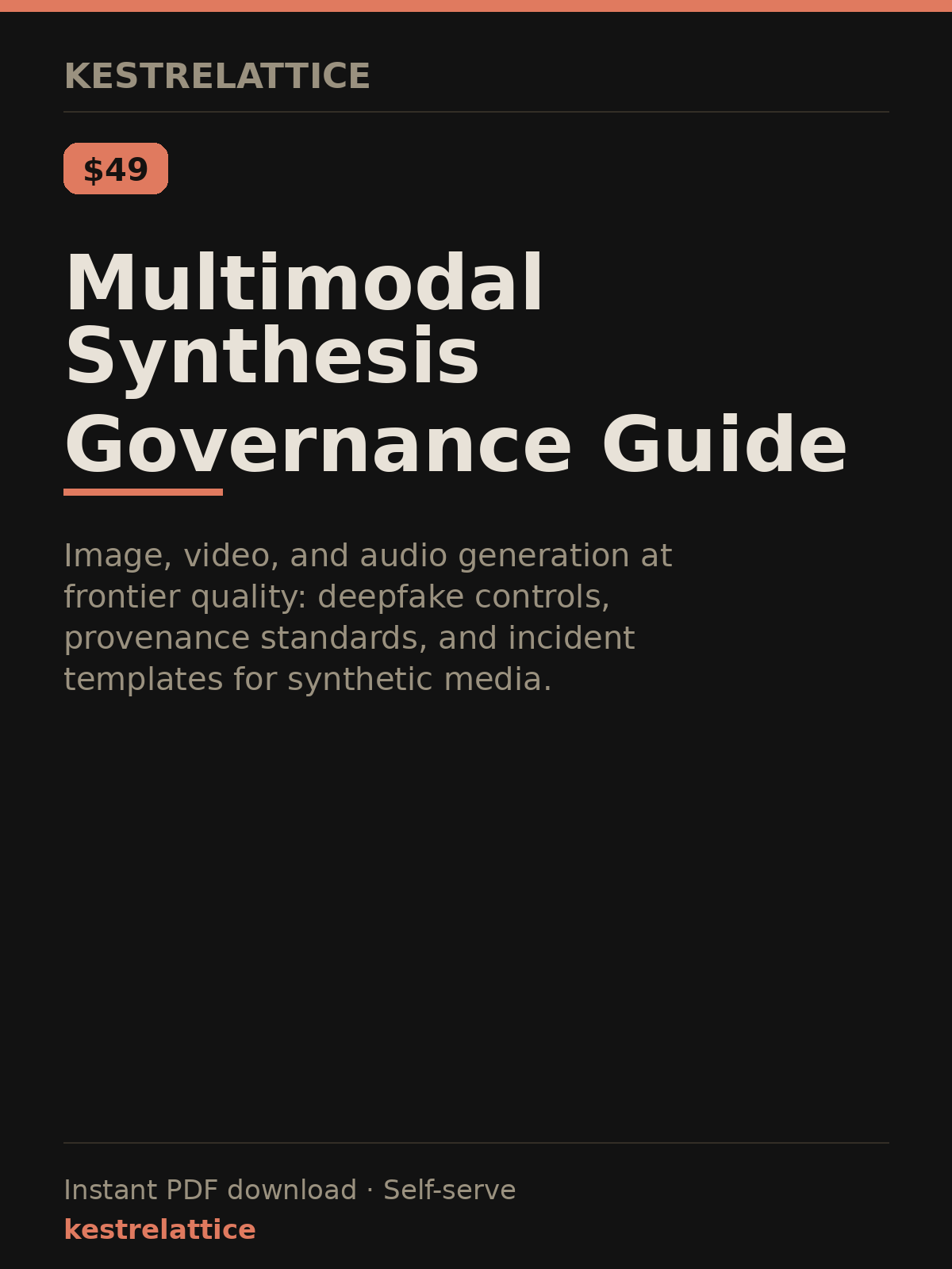 Multimodal Synthesis Governance Guide cover
