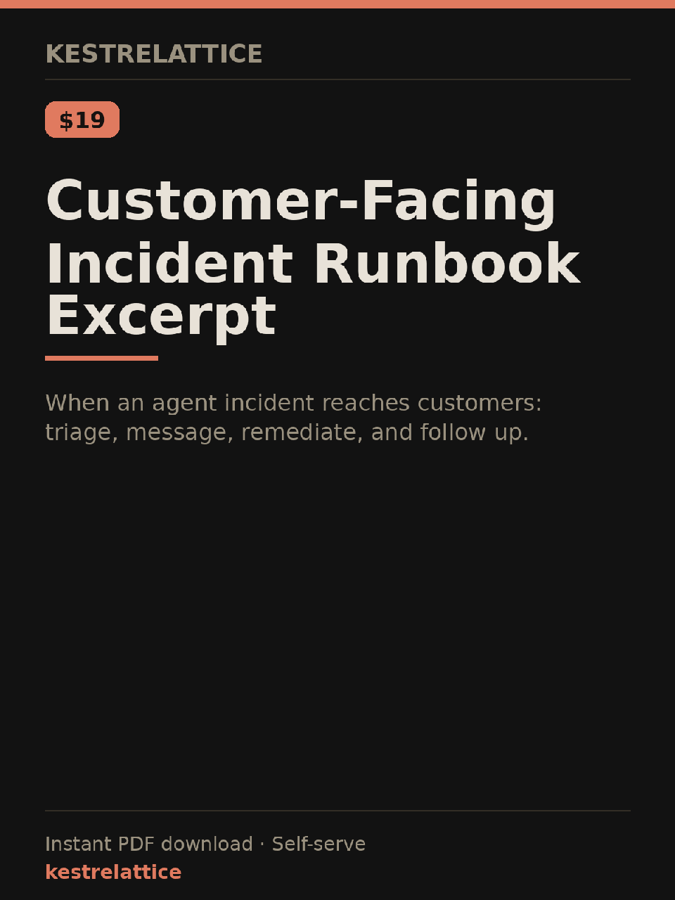 Customer-Facing Incident Runbook Excerpt cover