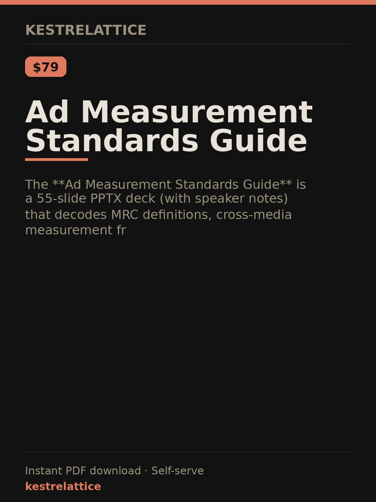 Ad Measurement Standards Guide cover