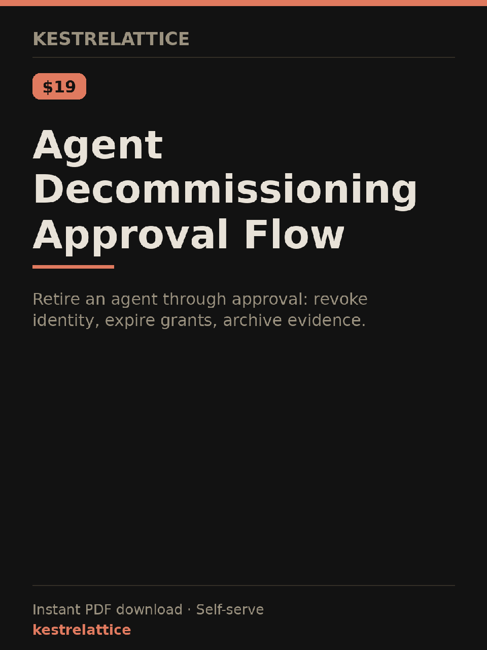 Agent Decommissioning Approval Flow cover