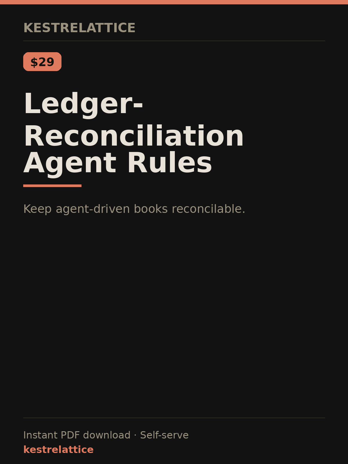 Ledger-Reconciliation Agent Rules cover