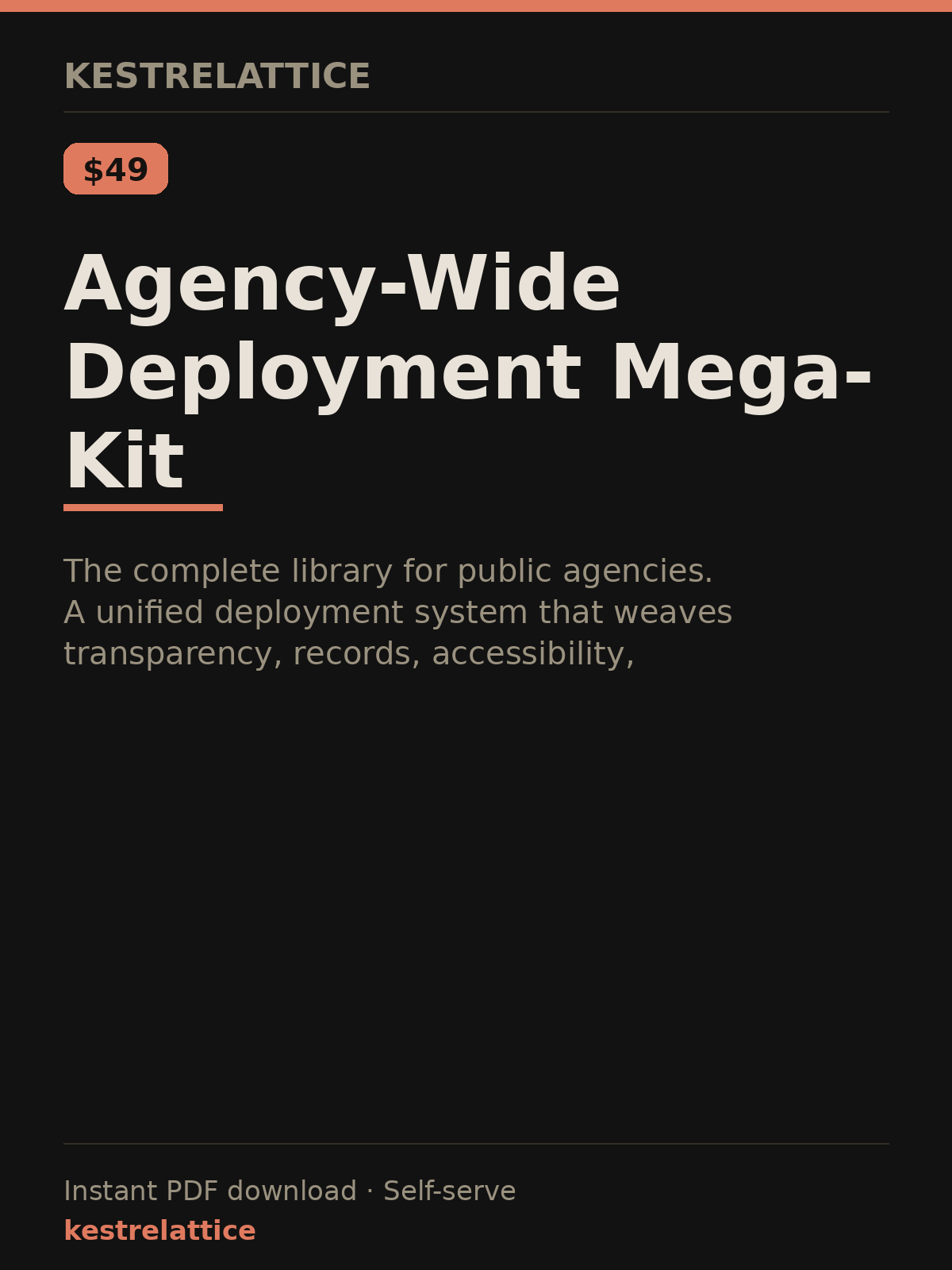 Agency-Wide Deployment Mega-Kit cover
