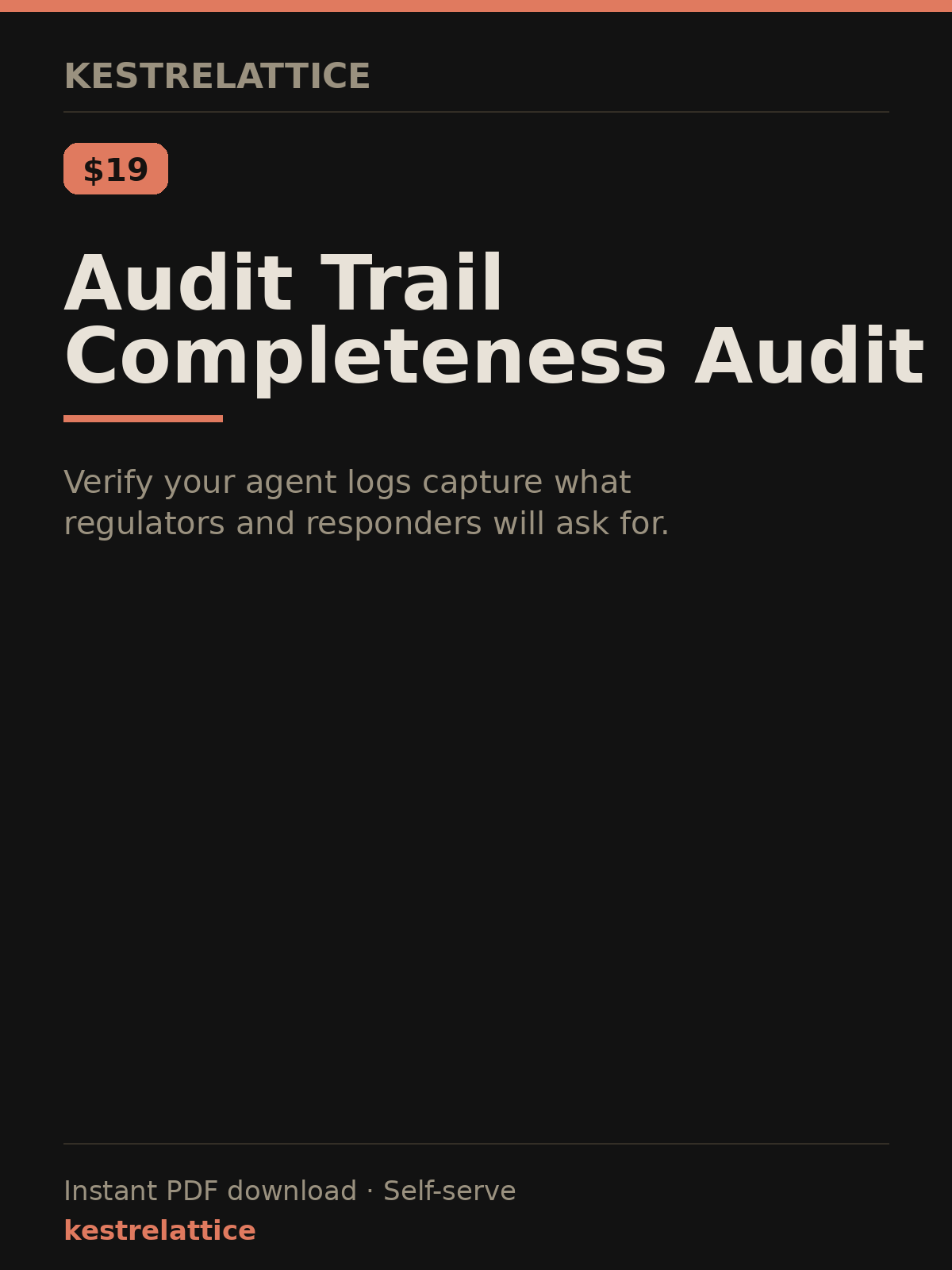 Audit Trail Completeness Audit cover