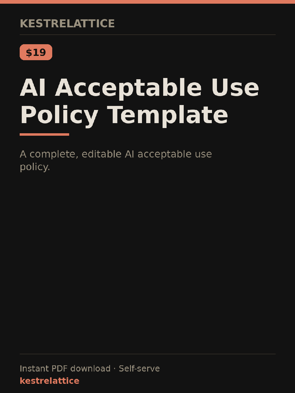 AI Acceptable Use Policy Template cover