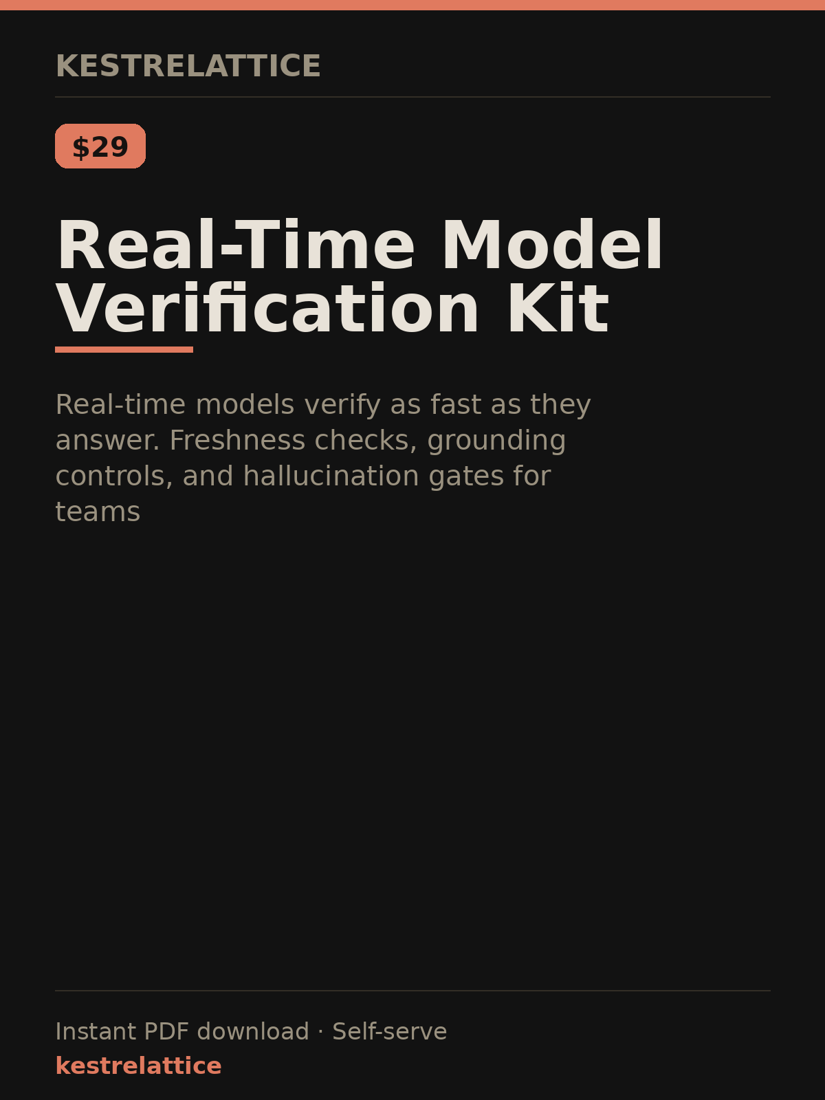 Real-Time Model Verification Kit cover