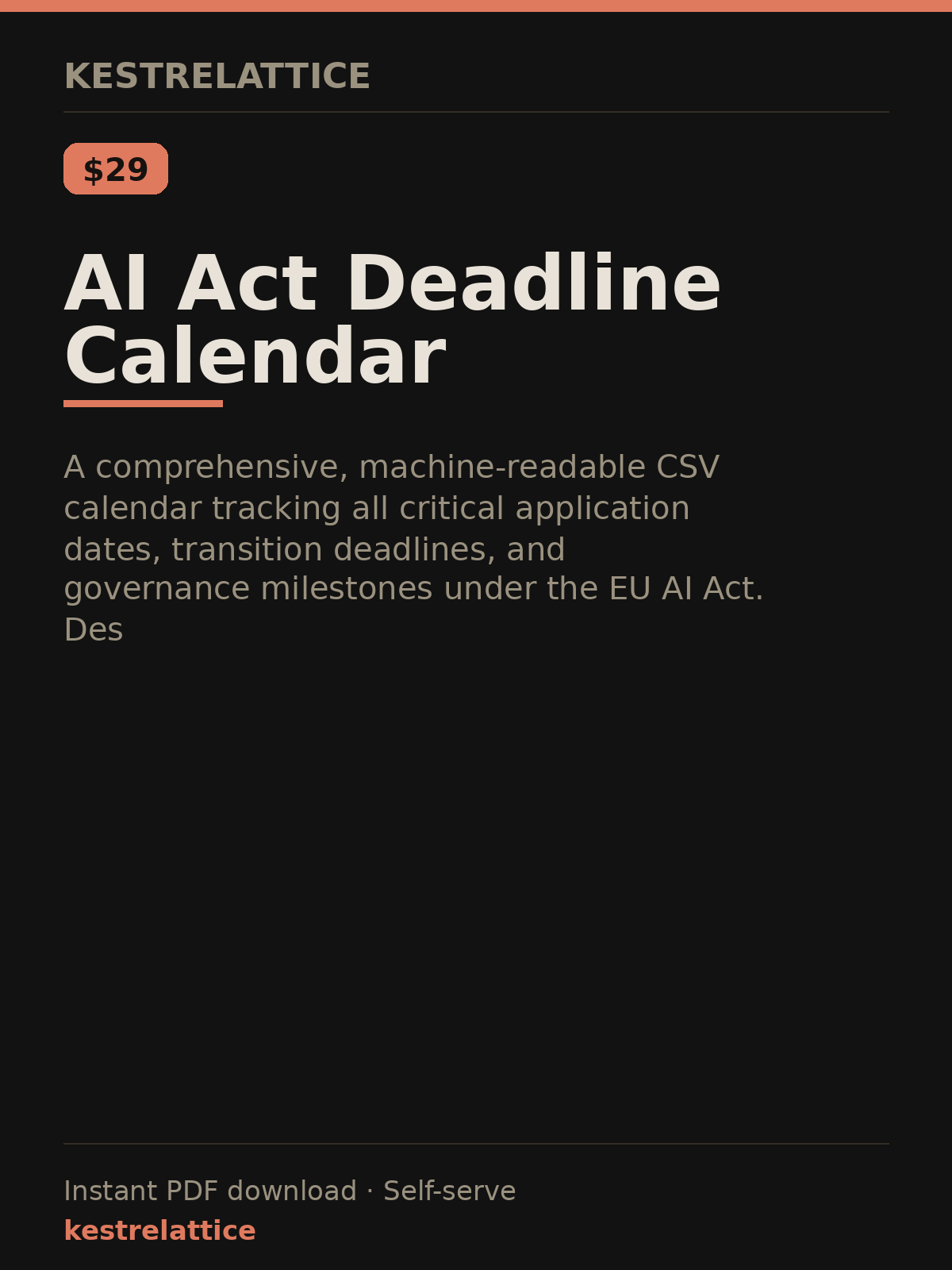 AI Act Deadline Calendar cover