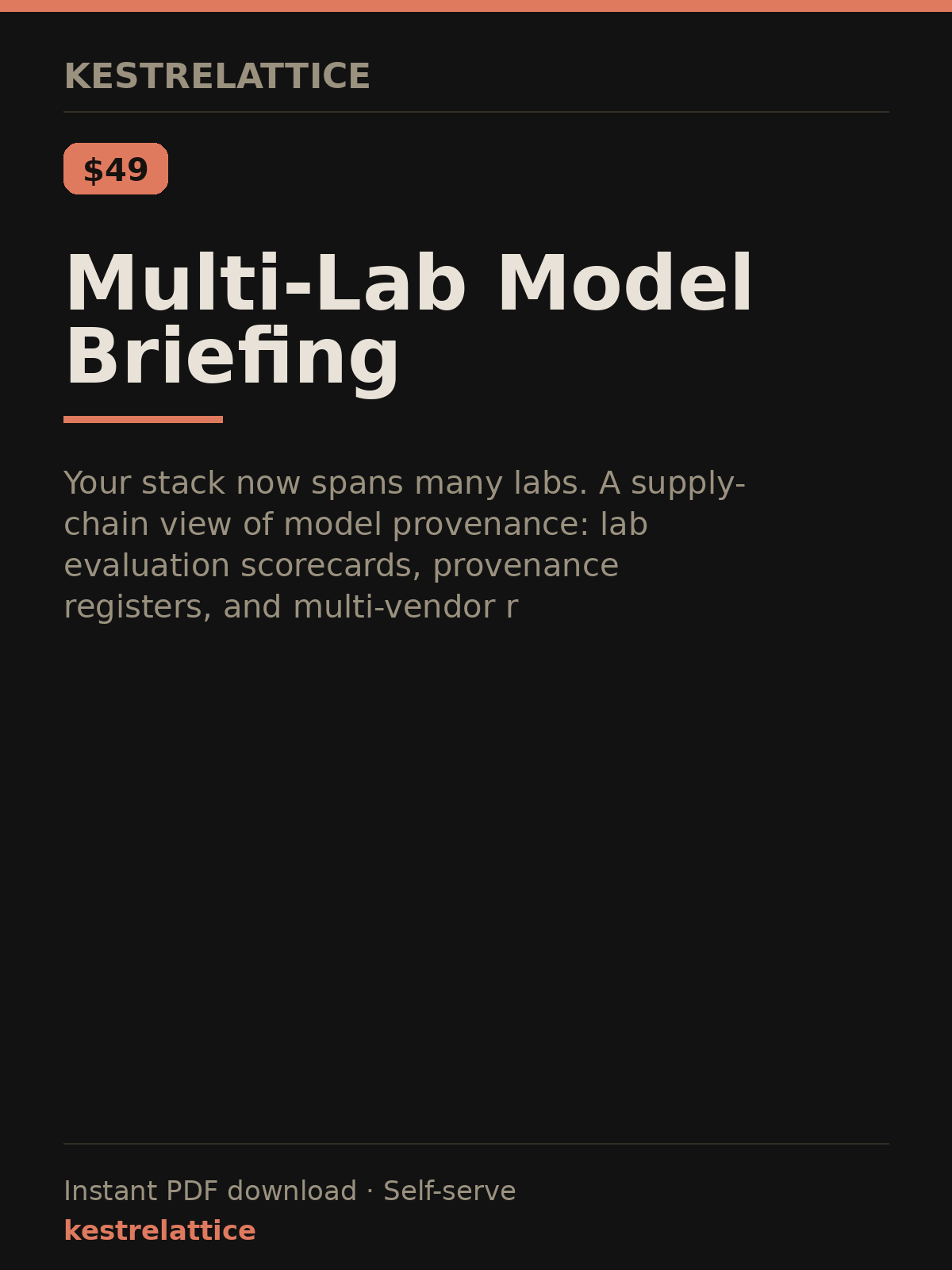 Multi-Lab Model Briefing cover