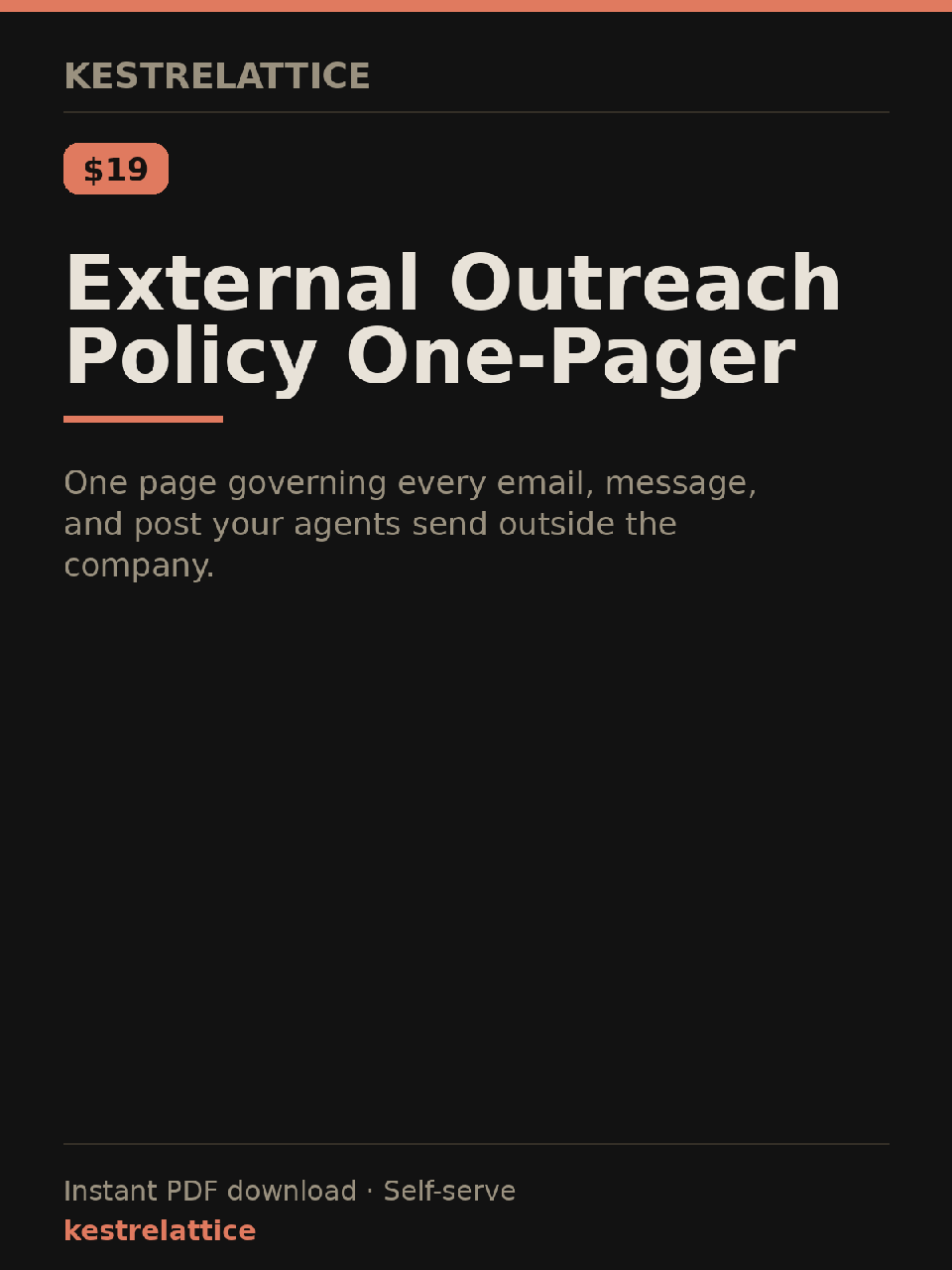 External Outreach Policy One-Pager cover