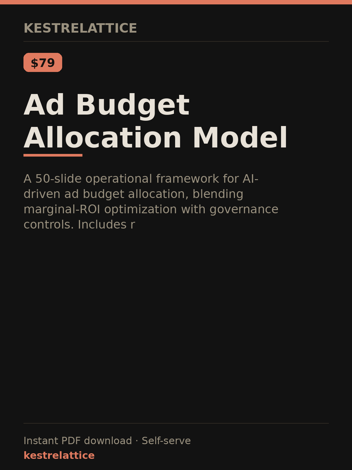 Ad Budget Allocation Model cover